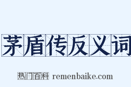 茅盾传反义词是什么意思的图片